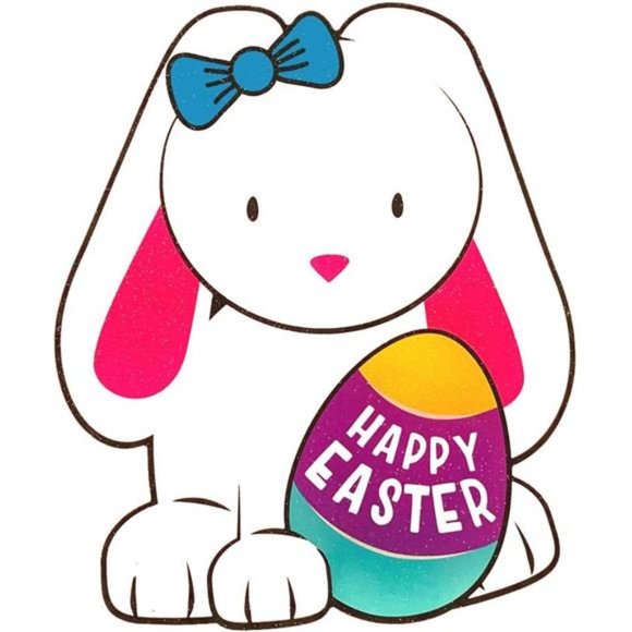 Easter Bunny Window Decoration Indoor Outdoor Use - 14.5” x 12” - Picture 2 of 3